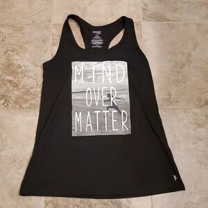 Danskin Now black loose fit graphic racerback tank top